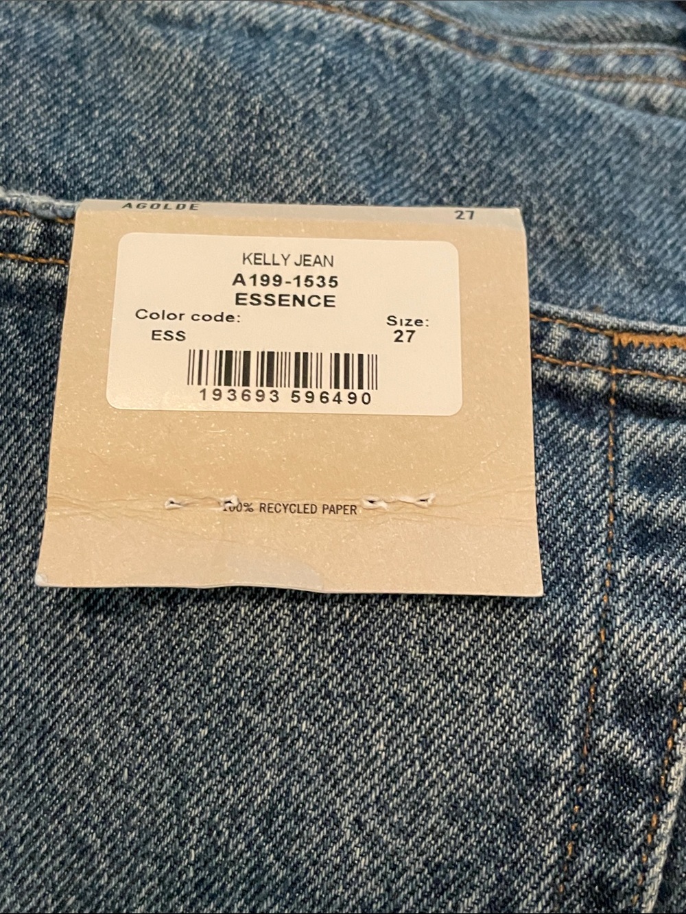 Agolde Kelly Jeans, Essence Wash, size 27 - Picture 5 of 8